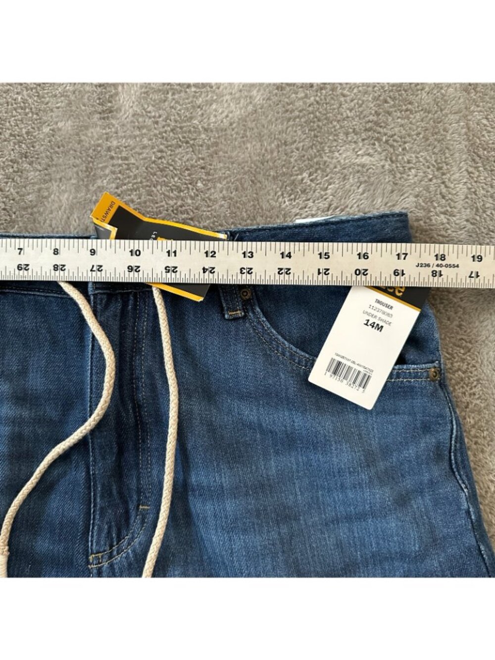 NWT Lee Wide Leg Trouser Jeans 100% Cotton 14 Regular - Picture 4 of 8